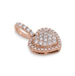 Diamond Heart Pendant 0.45 ct. 14K Rose Gold