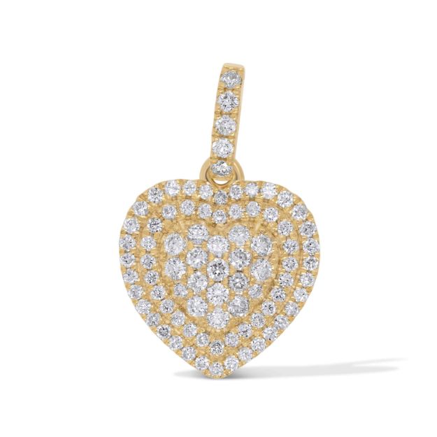 Diamond Heart Pendant 0.65 ct. 14K Yellow Gold