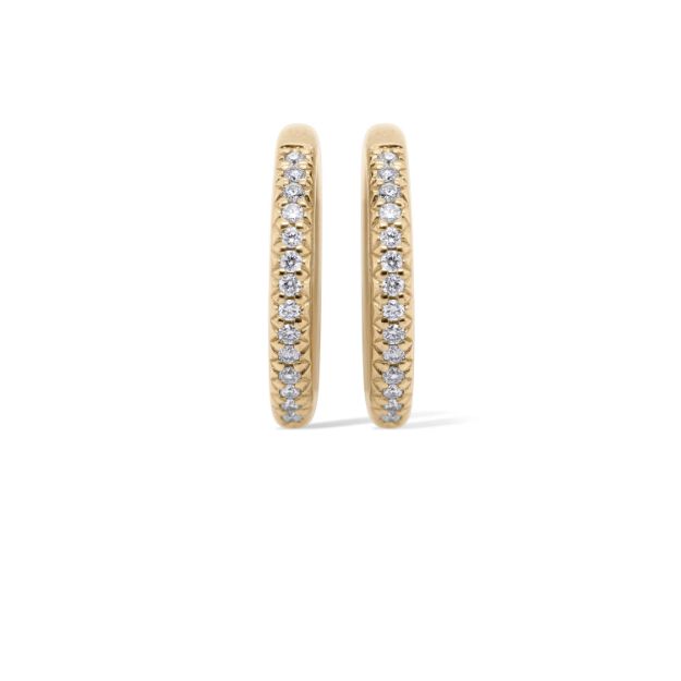 Diamond Hoop Earrings 0.10 ct. 14K Yellow Gold