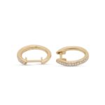 Diamond Hoop Earrings 0.10 ct. 14K Yellow Gold