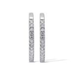 Diamond Hoop Earrings 0.20 ct. 14K White Gold