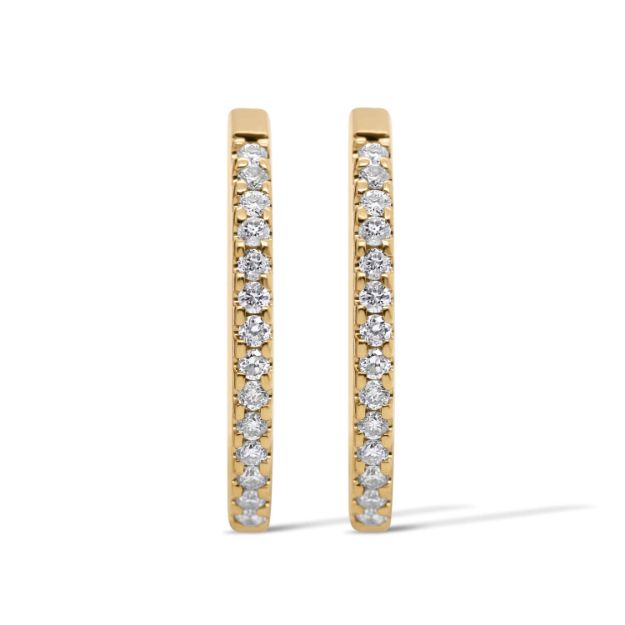 Diamond Hoop Earrings 0.20 ct. 14K Yellow Gold