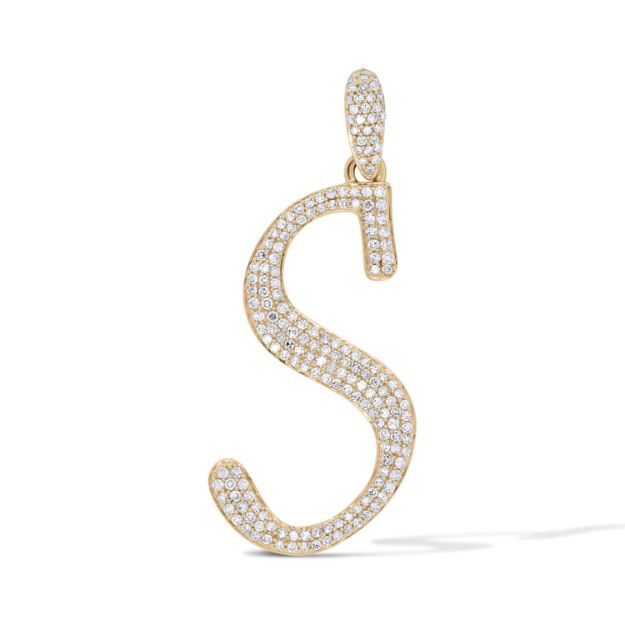 Diamond Letter S Pendant 0.40 ct. 14K Yellow Gold