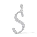 Diamond Letter S Pendant 0.40 ct. 14K White Gold