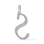 Diamond Letter S Pendant 0.40 ct. 14K White Gold