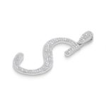 Diamond Letter S Pendant 0.40 ct. 14K White Gold