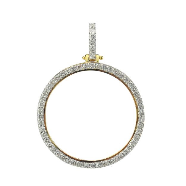 Diamond Frame Pendant  1.50 ct. 10K Yellow Gold 7.88g