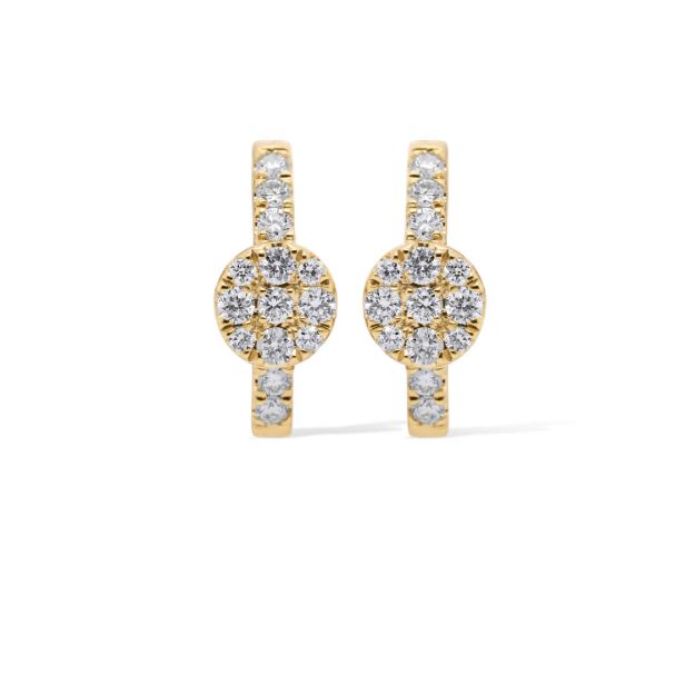 Diamond Hoop Earrings 0.35 ct. 14K Yellow Gold