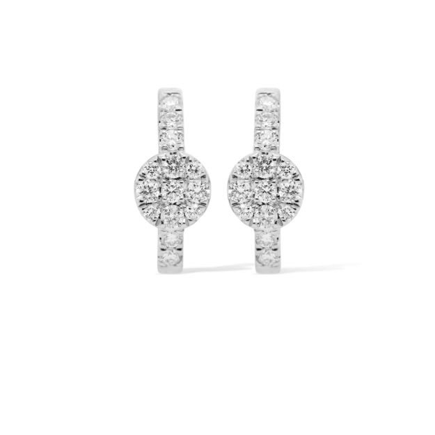 Diamond Hoop Earrings 0.35 ct. 14K White Gold