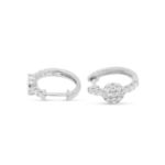 Diamond Hoop Earrings 0.35 ct. 14K White Gold