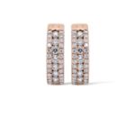 Diamond Hoop Earrings 0.92 ct. 14K Rose Gold