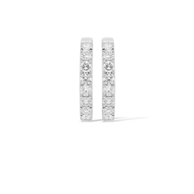 Diamond Hoop Earrings 0.68 ct. 14K White Gold