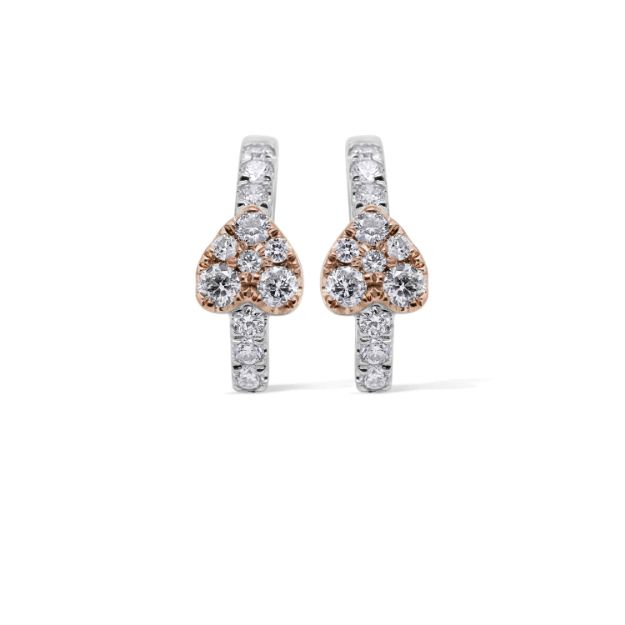 Diamond Hoop Earring 0.60 ct. 14K White Golds