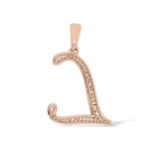 Diamond Letter L Pendant 0.18 ct. 14K Rose Gold