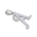 Diamond Letter A Pendant 0.21 ct. 10K White Gold