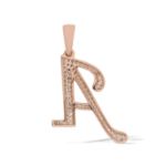 Diamond Letter A Pendant 0.21 ct. 14K Rose Gold