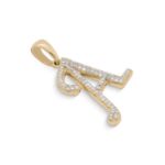 Diamond Letter A Pendant 0.18 ct. 14K Yellow Gold