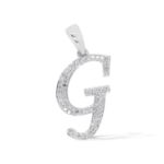 Diamond Letter G Pendant 0.15 ct. 14K White Gold