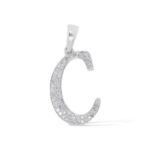 Diamond Letter C Pendant 0.15 ct. 10K White Gold