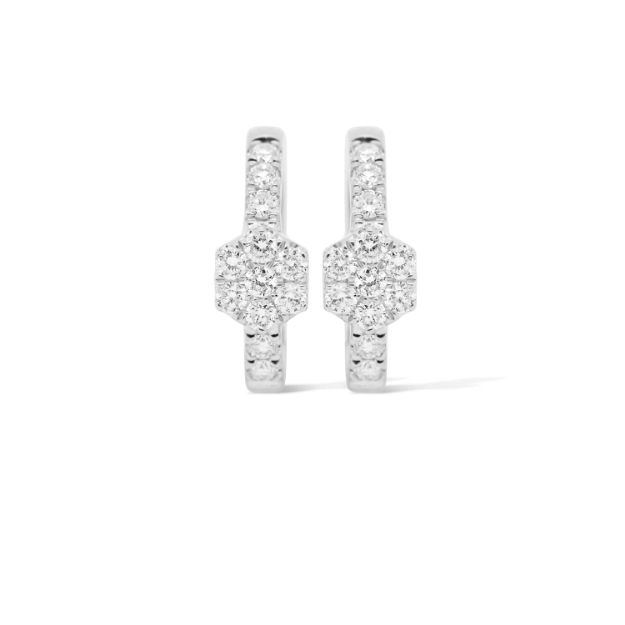 Diamond Hoop Earrings 0.55 ct. 14K White Gold