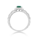 Diamond Ring 0.26 ct. 14K White Gold Green Center Stone