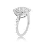 Diamond Heart Ring 0.77 ct. 14K White Gold