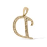 Diamond Letter D Pendant 0.25 ct. 14K Yellow Gold