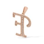 Diamond Letter F Pendant 0.27 ct. 14K Rose Gold