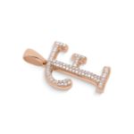 Diamond Letter F Pendant 0.27 ct. 14K Rose Gold