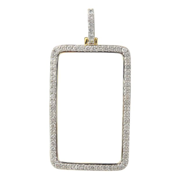 Diamond Frame Pendant  1.95 ct. 10K Yellow Gold 8.41g