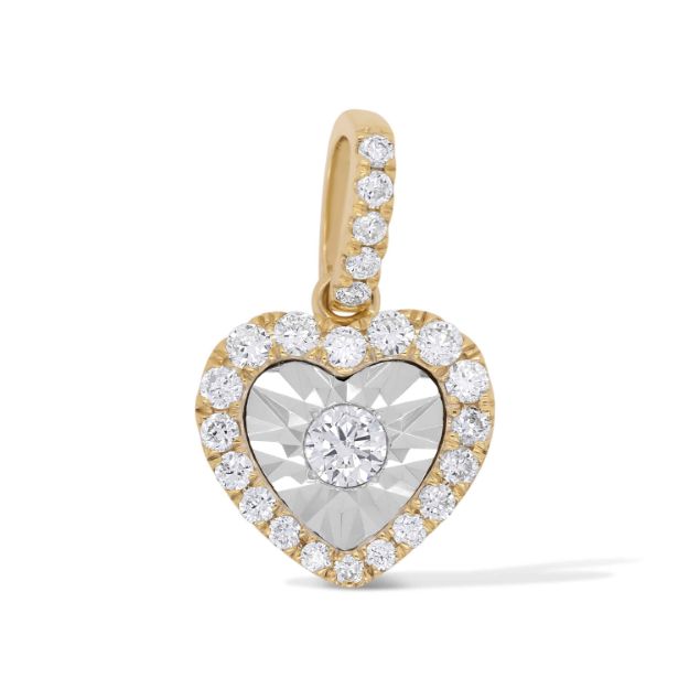 Diamond Heart Pendant 0.55 ct. 14K Yellow Gold