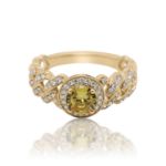 Diamond Ring 0.26 ct. 14K Yellow Gold Round Yellow Center Stone