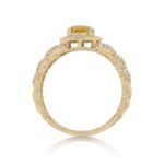 Diamond Ring 0.26 ct. 14K Yellow Gold Round Yellow Center Stone