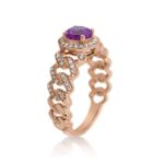 Diamond Ring 0.26 ct. 14K Rose Gold Pink