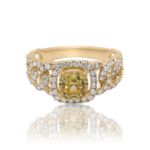 Diamond Ring 0.55 ct. 14K Yellow Gold Yellow Center Stone