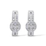 Diamond Hoop Earrings 0.67 ct. 14K White Gold