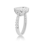 Diamond Heart Ring 0.72 ct. 14K White Gold