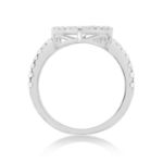 Diamond Heart Ring 0.72 ct. 14K White Gold