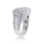 Diamond Heart Ring 2.26 ct. 14K White Gold