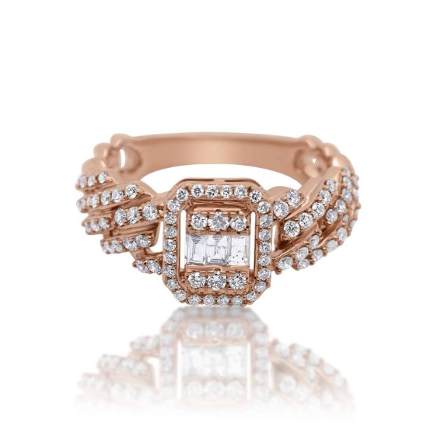 Diamond Ring 0.70 ct. 14K Rose Gold