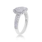 Diamond Heart Ring 1.05 ct. 14K White Gold