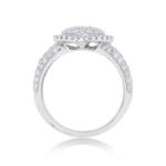 Diamond Heart Ring 1.05 ct. 14K White Gold