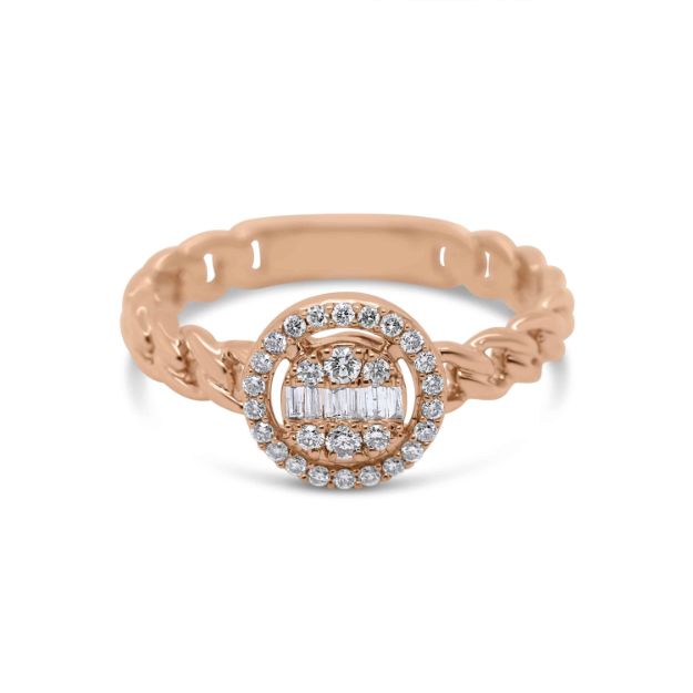 Diamond Ring 0.22 ct. 14K Rose Gold