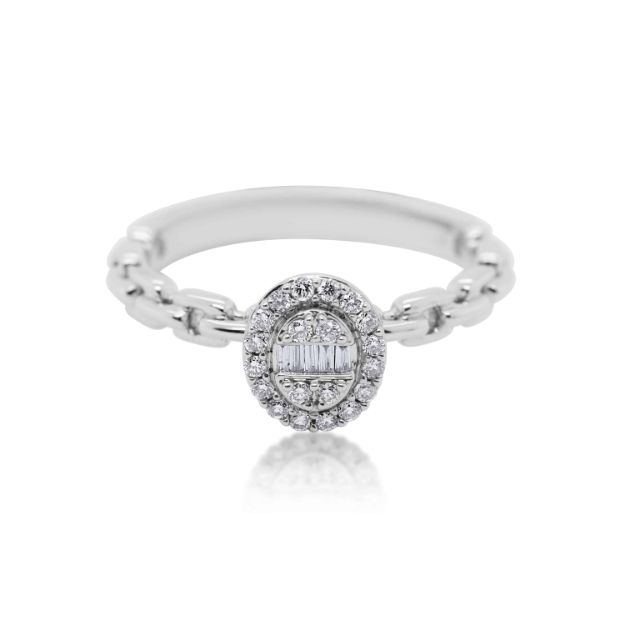 Diamond Ring 0.18 ct. 14K White Gold