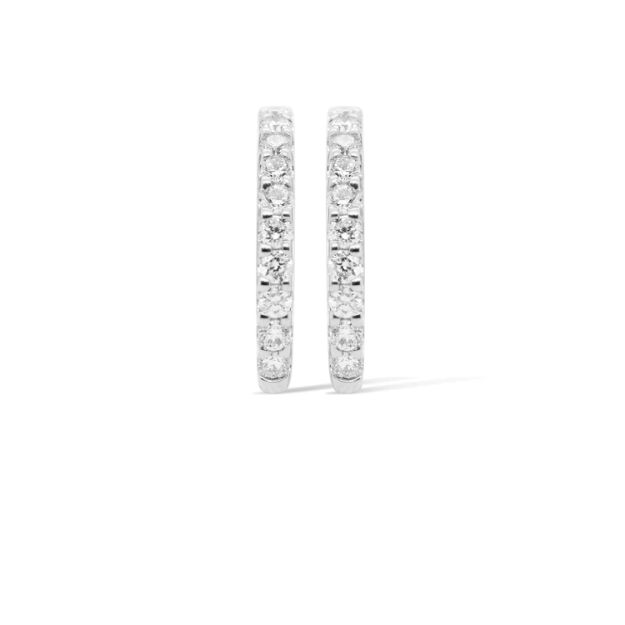 Diamond Hoop Earrings 0.33 ct. 14K White Gold