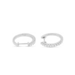 Diamond Hoop Earrings 0.33 ct. 14K White Gold