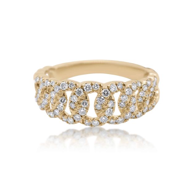 Diamond Cuban Ring 0.55 ct. 14K Yellow Gold