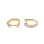 Diamond Hoop Earrings 0.35 ct. 14K Yellow Gold