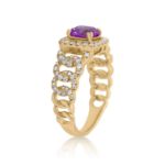 Diamond Ring 0.55 ct. 14K Yellow Gold Pink