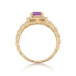 Diamond Ring 0.55 ct. 14K Yellow Gold Pink